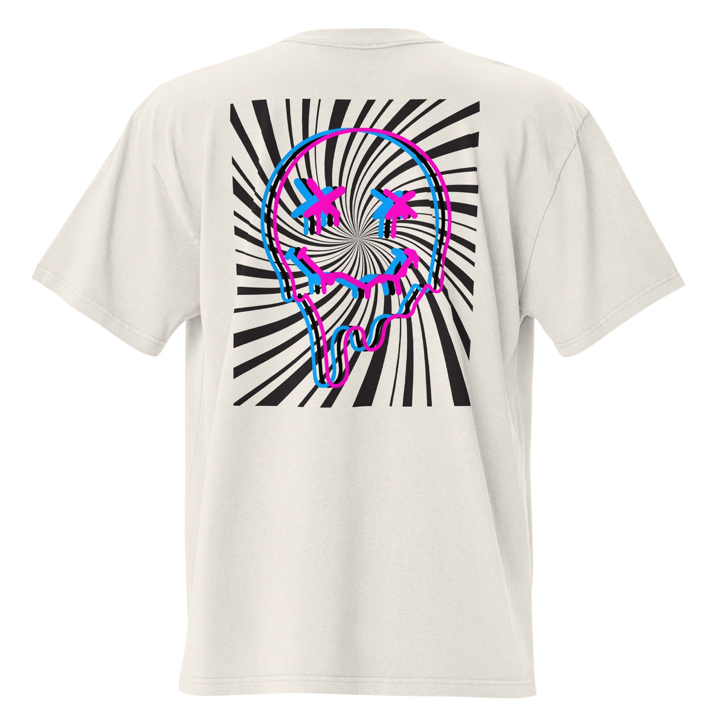 Oversized T-Shirt mit verwaschenem Look - Psychedelic Rave