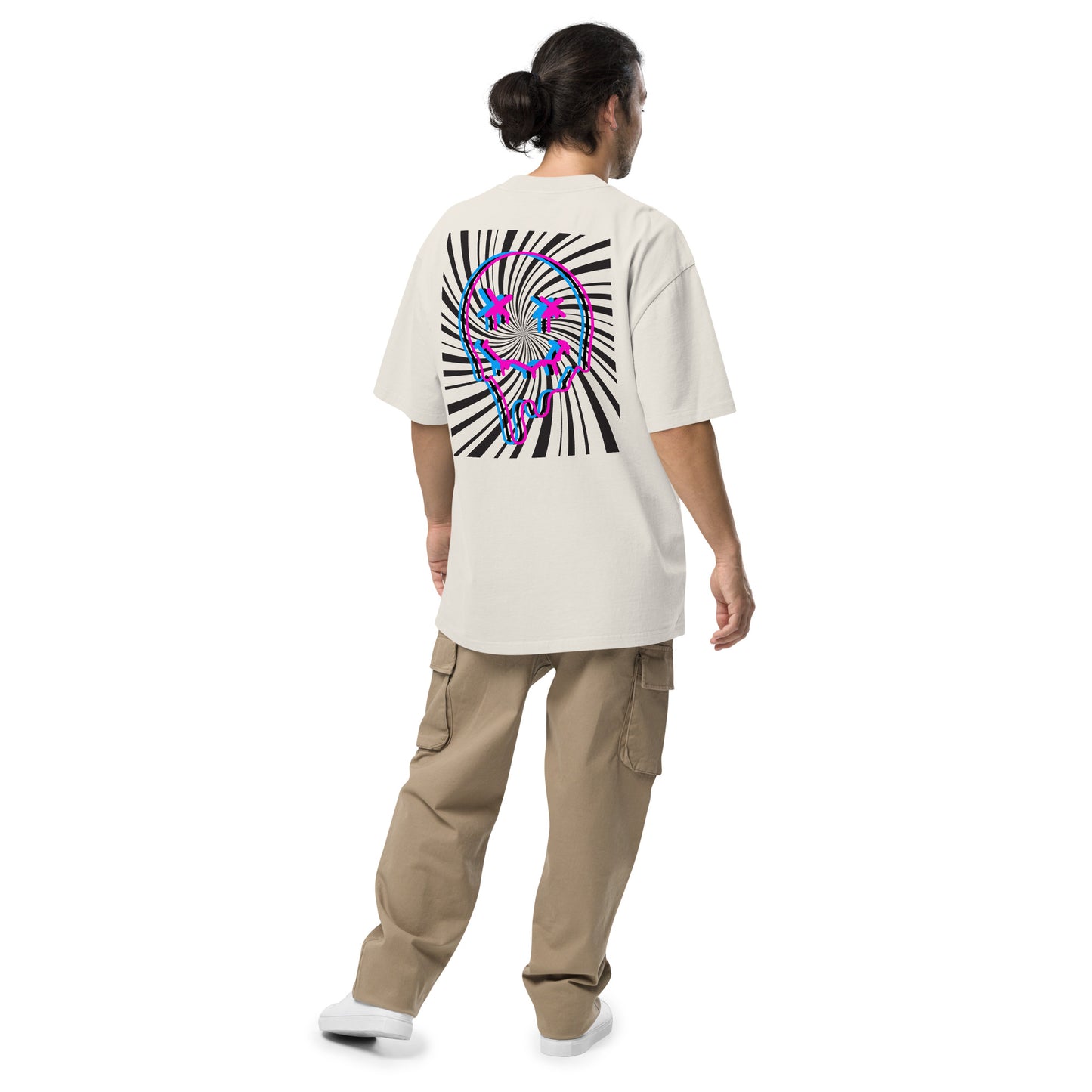 Oversized T-Shirt mit verwaschenem Look - Psychedelic Rave