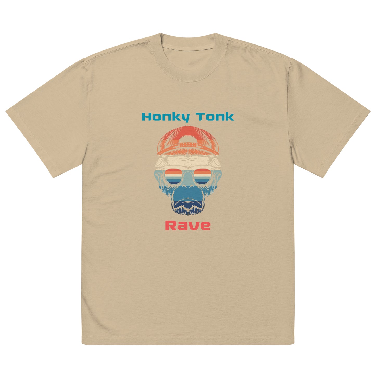 Oversized T-Shirt mit verwaschenem Look-Honky Tonk Rave