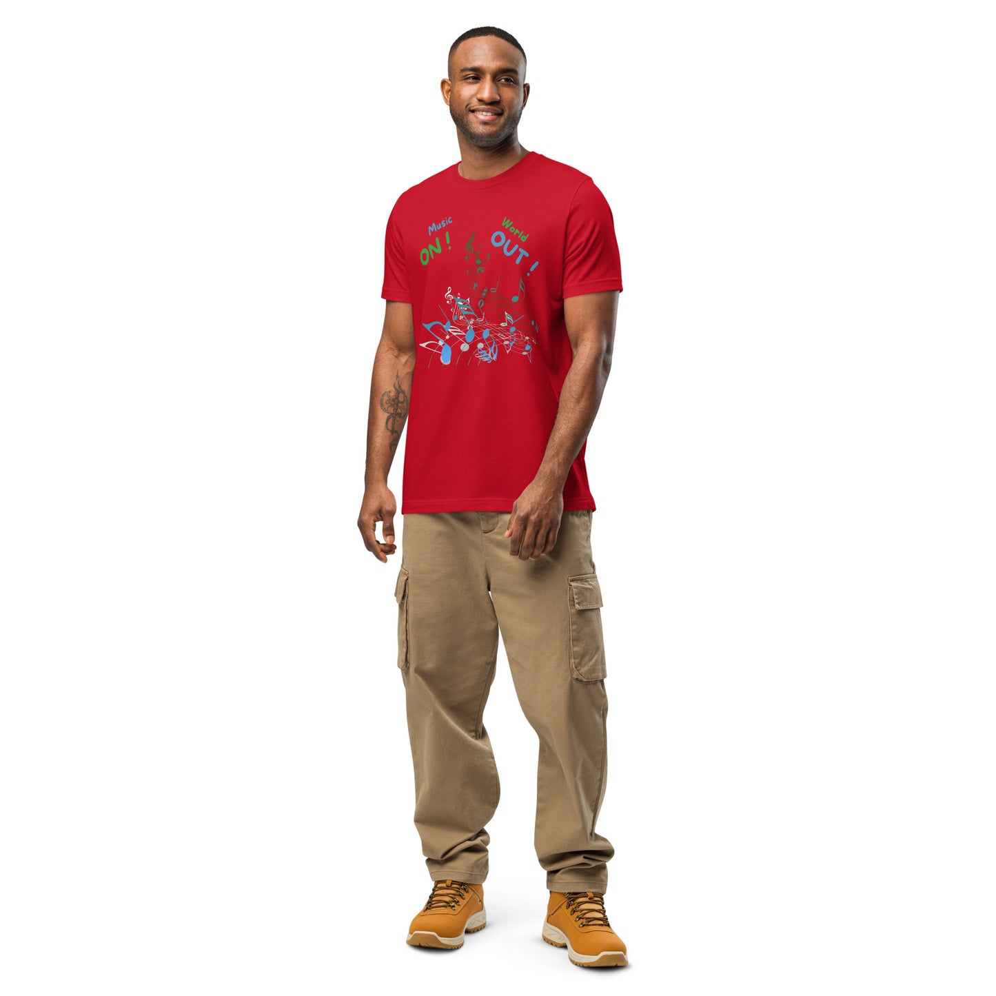 Unisex-T-Shirt - Music On, World Out