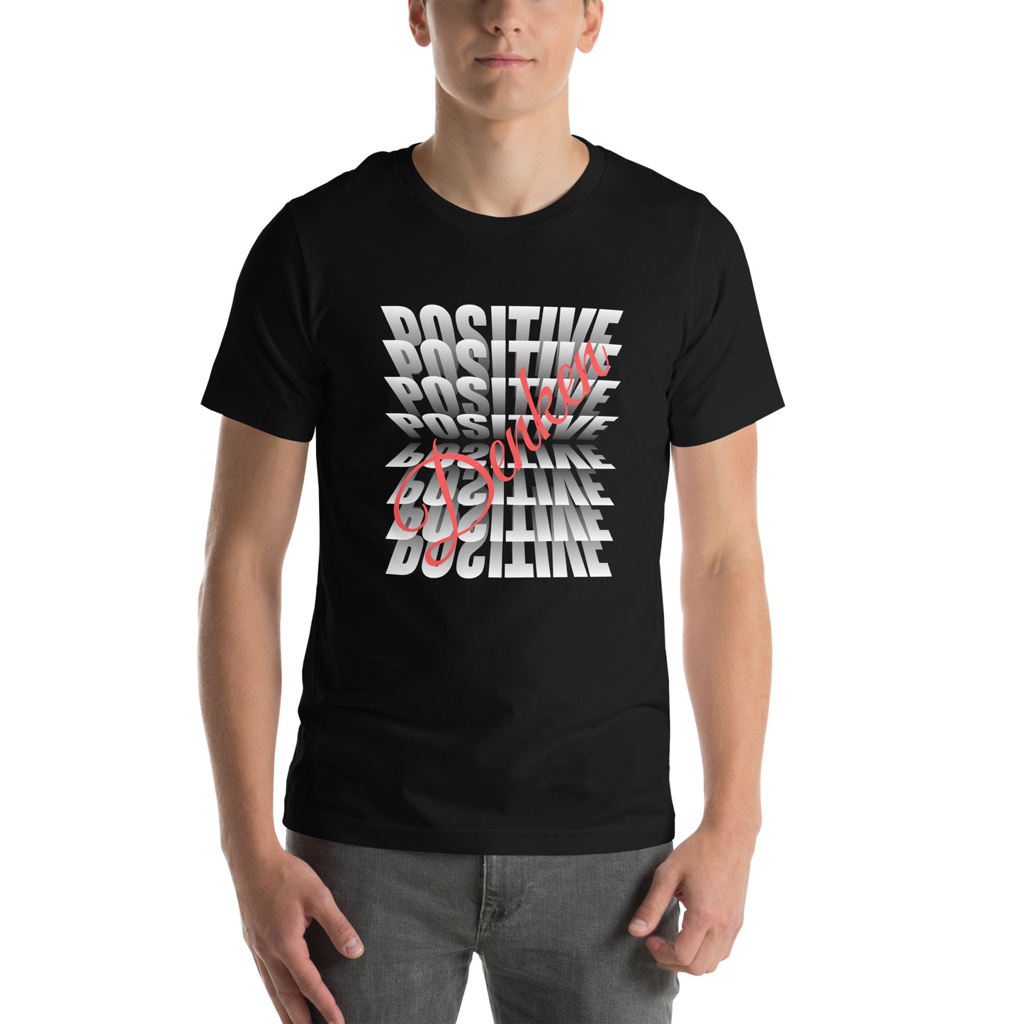 Unisex-T-Shirt - Positiv / schwarz