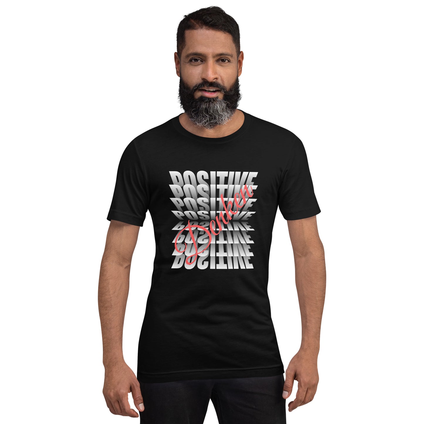 Unisex-T-Shirt - Positiv / schwarz