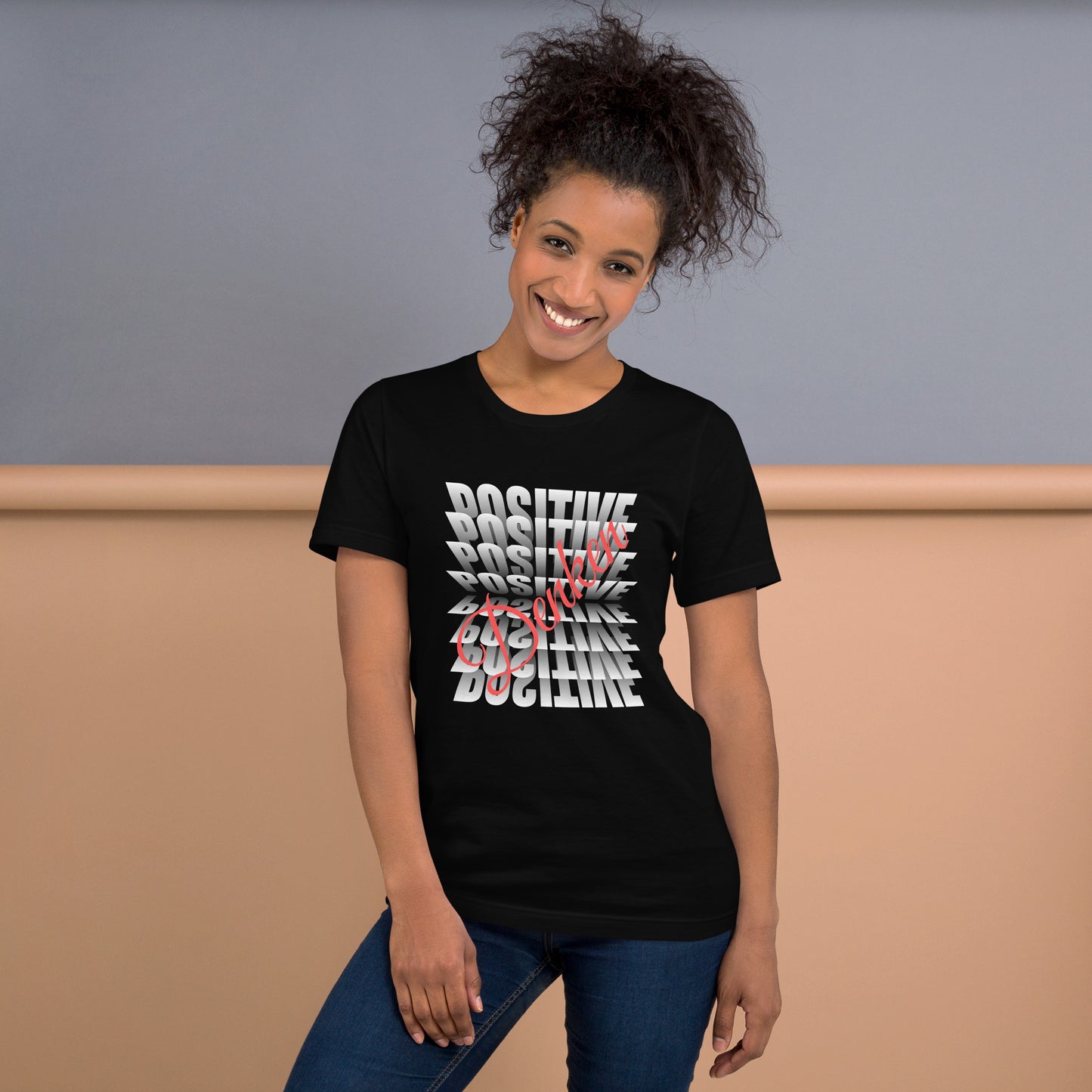 Unisex-T-Shirt - Positiv / schwarz