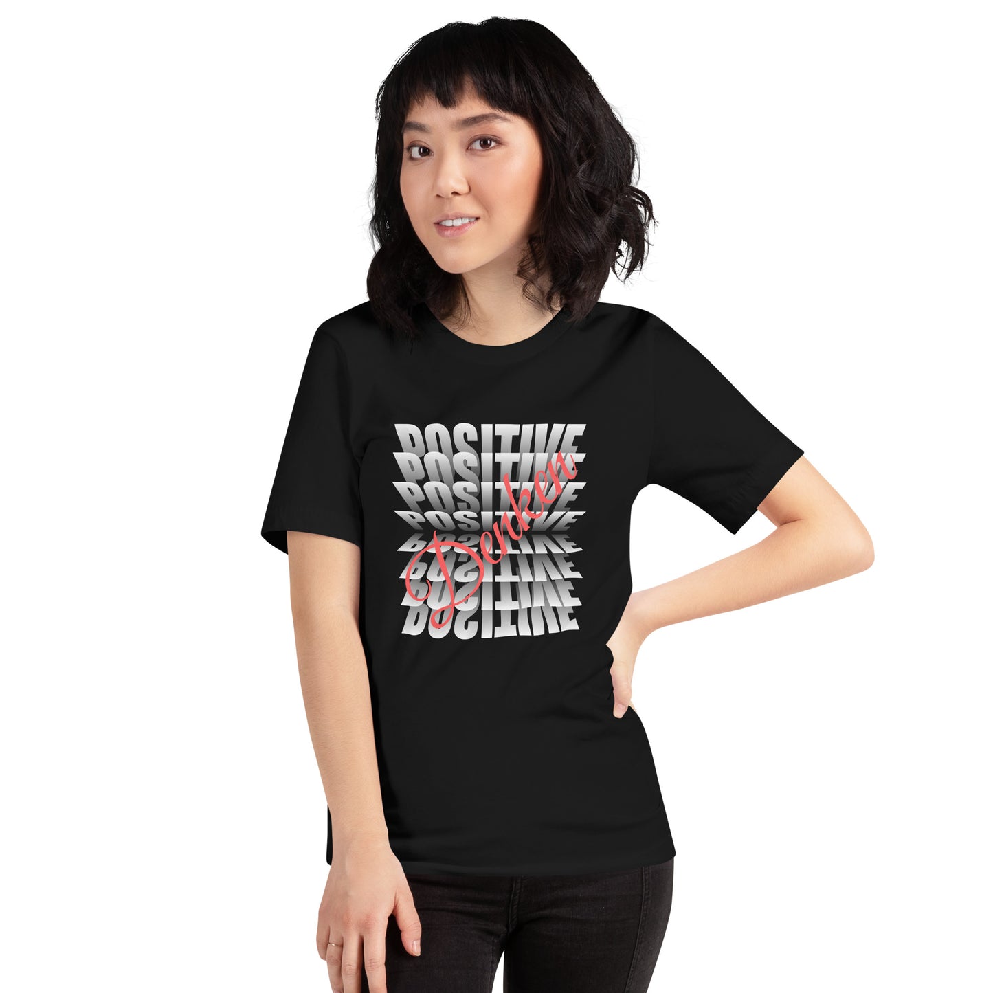 Unisex-T-Shirt - Positiv / schwarz