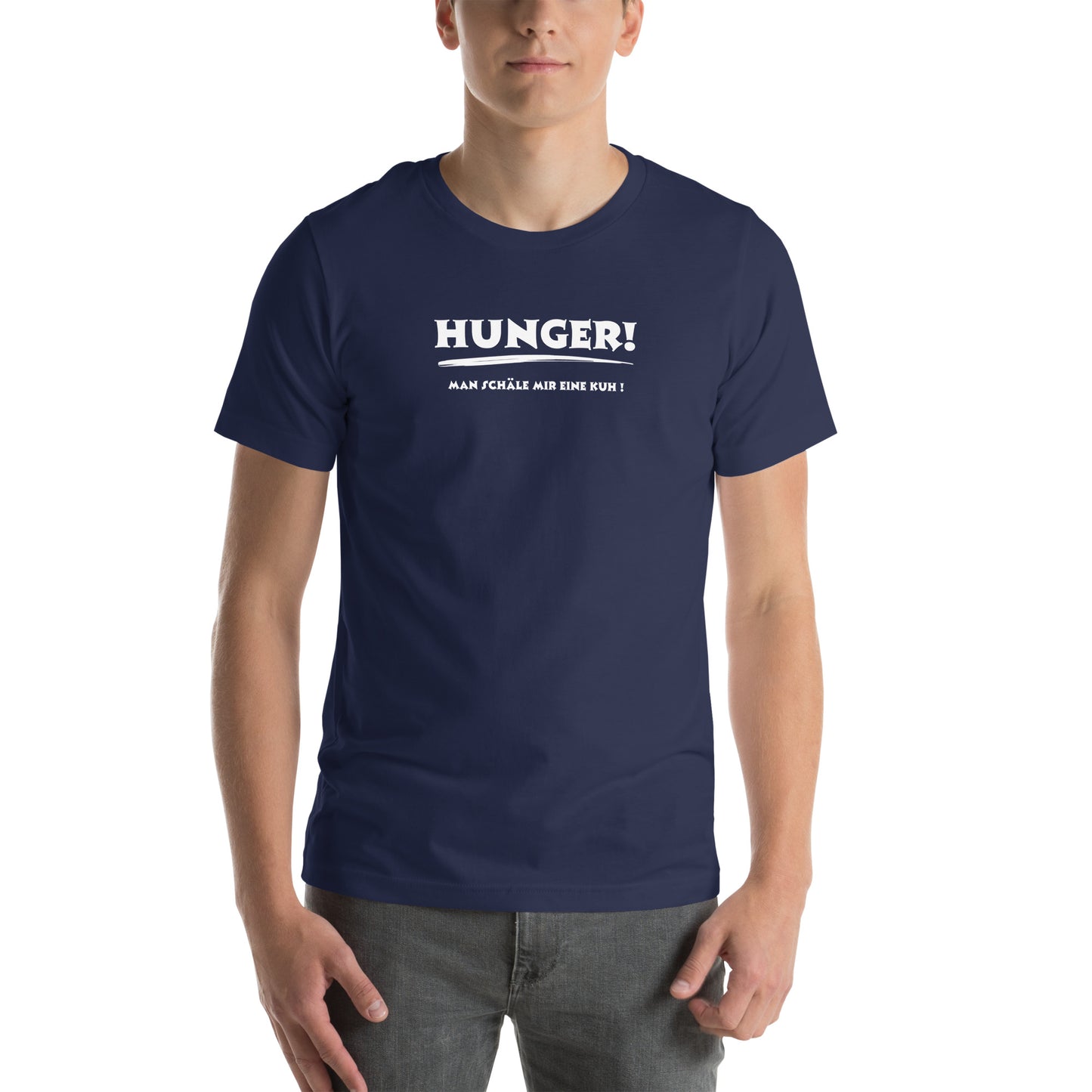 Unisex-T-Shirt - Hunger, man schäle mir eine Kuh! black