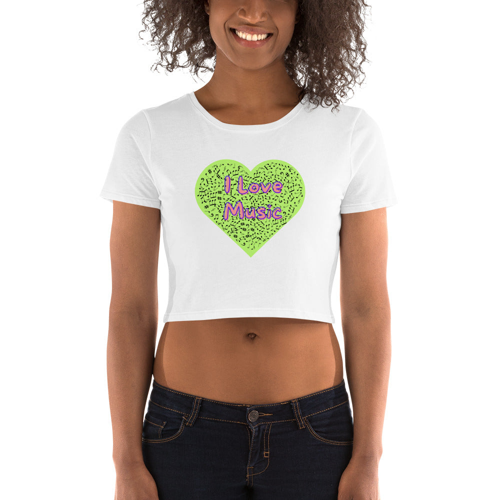 Damen-Crop-Top - I Love Music