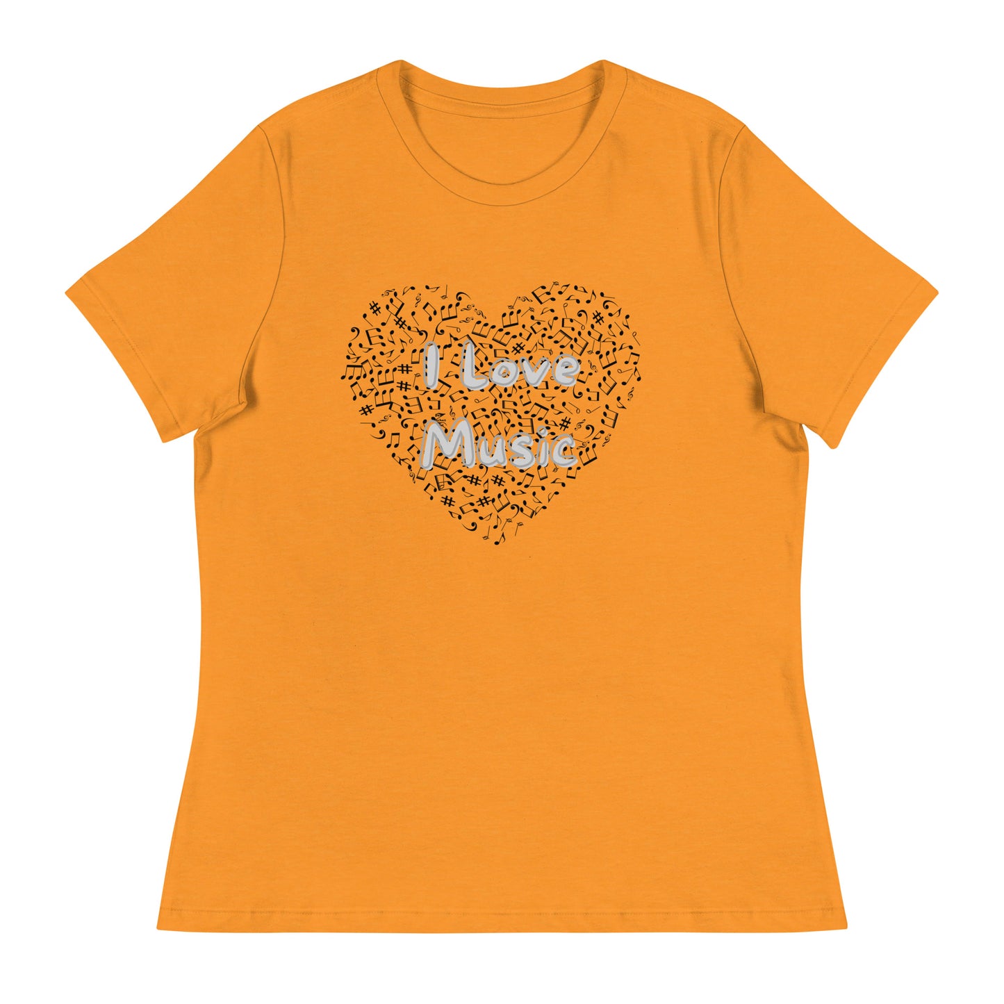 Lockeres Damen-T-Shirt - I Love Music
