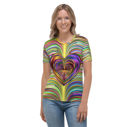 Damen-T-Shirt - Psychedelic Herz