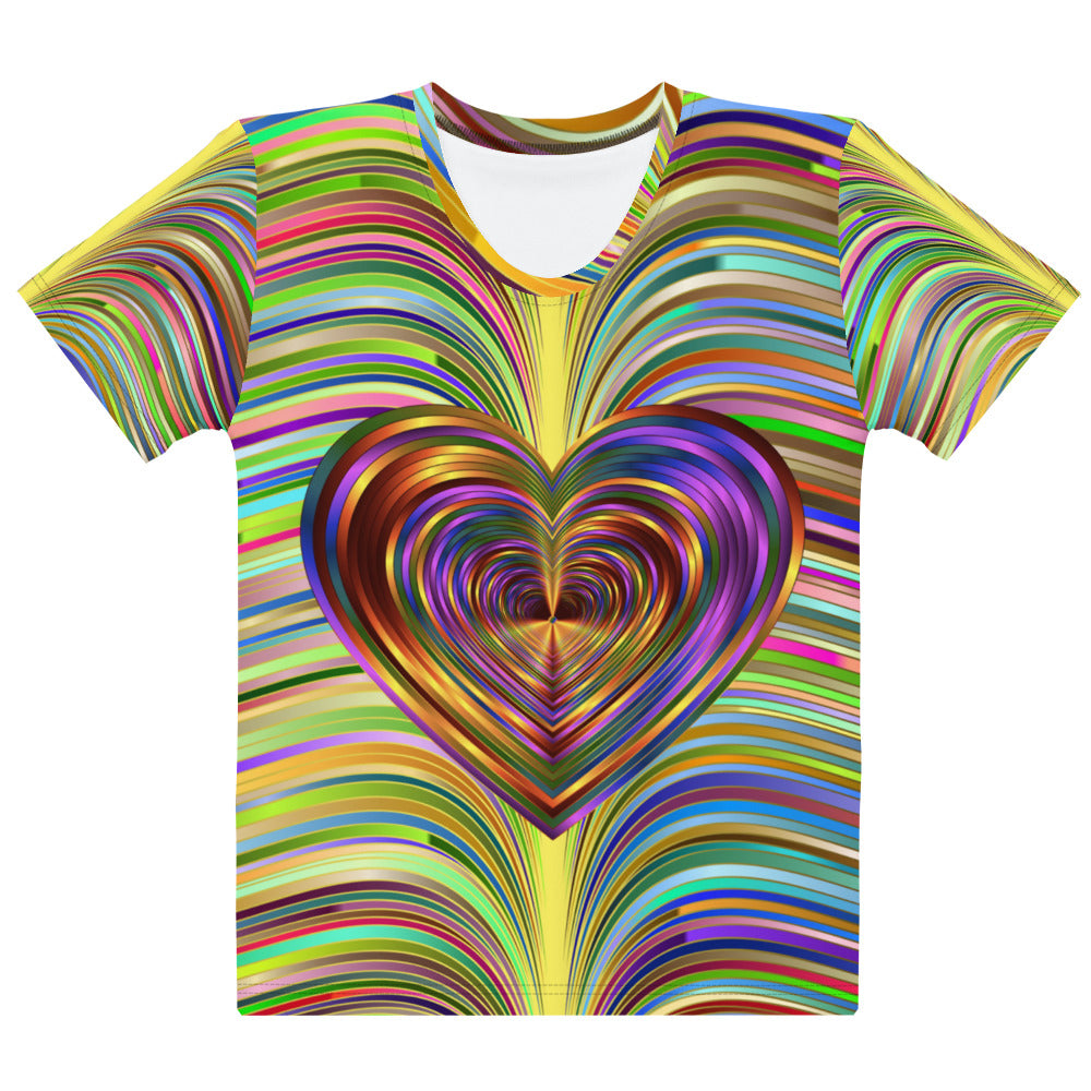 Damen-T-Shirt - Psychedelic Herz