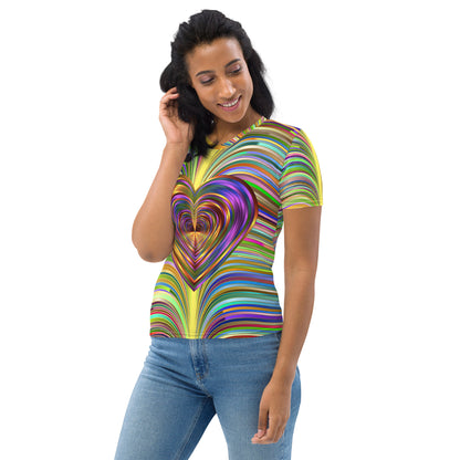 Damen-T-Shirt - Psychedelic Herz