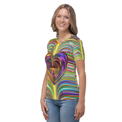 Damen-T-Shirt - Psychedelic Herz