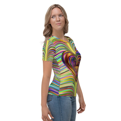 Damen-T-Shirt - Psychedelic Herz