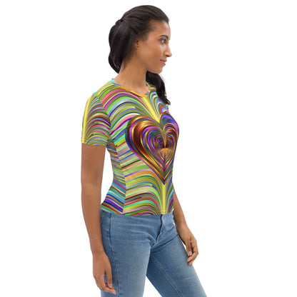 Damen-T-Shirt - Psychedelic Herz