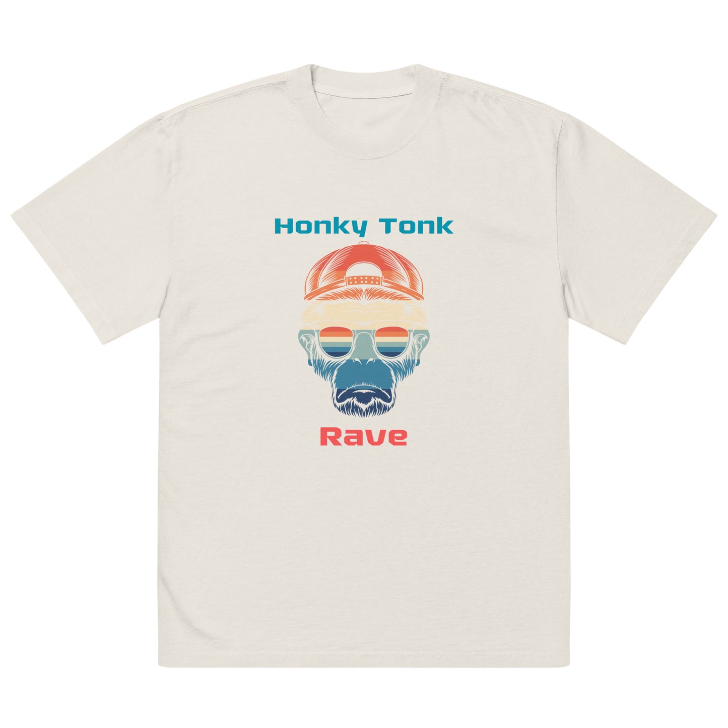 Oversized T-Shirt mit verwaschenem Look-Honky Tonk Rave