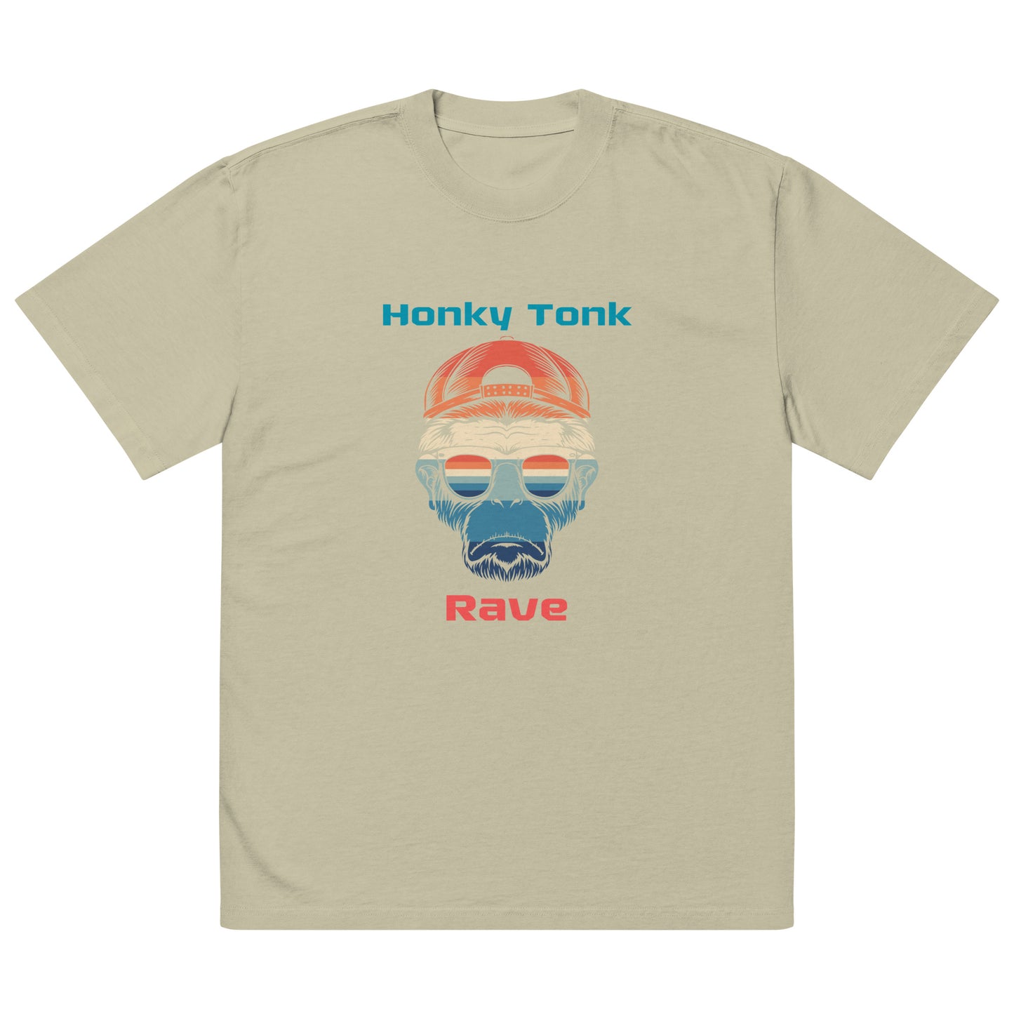 Oversized T-Shirt mit verwaschenem Look-Honky Tonk Rave