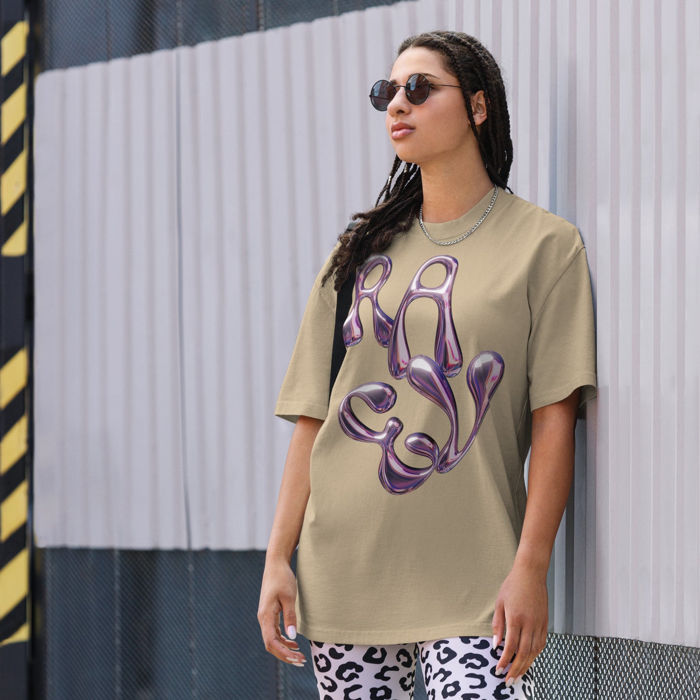 Oversized T-Shirt mit verwaschenem Look