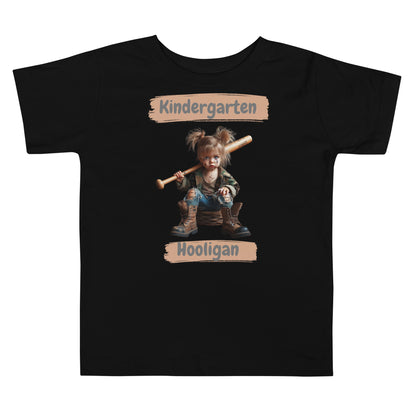 Kurzärmeliges Baby-T-Shirt: Kindergartenhooligan für Mädchen