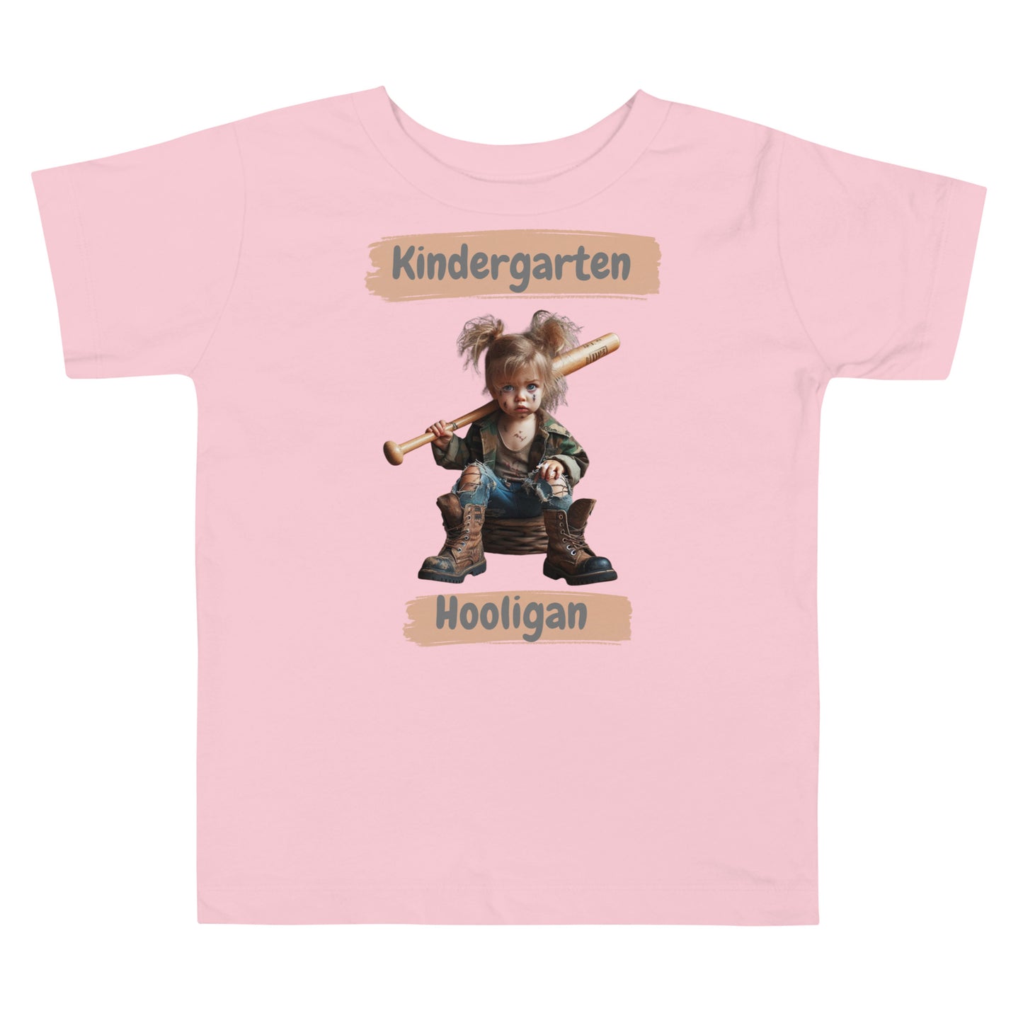 Kurzärmeliges Baby-T-Shirt: Kindergartenhooligan für Mädchen