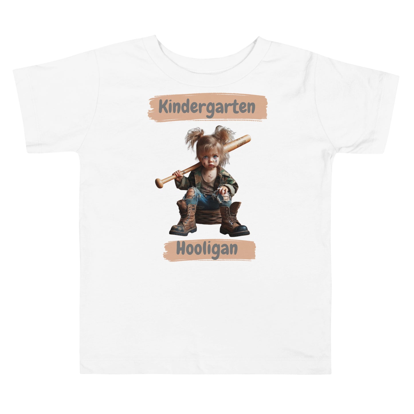 Kurzärmeliges Baby-T-Shirt: Kindergartenhooligan für Mädchen