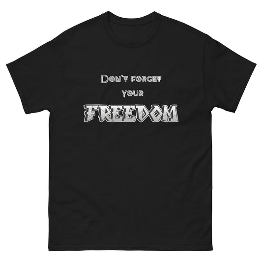 Klassisches Unisex T-Shirt - Freedom schwarz