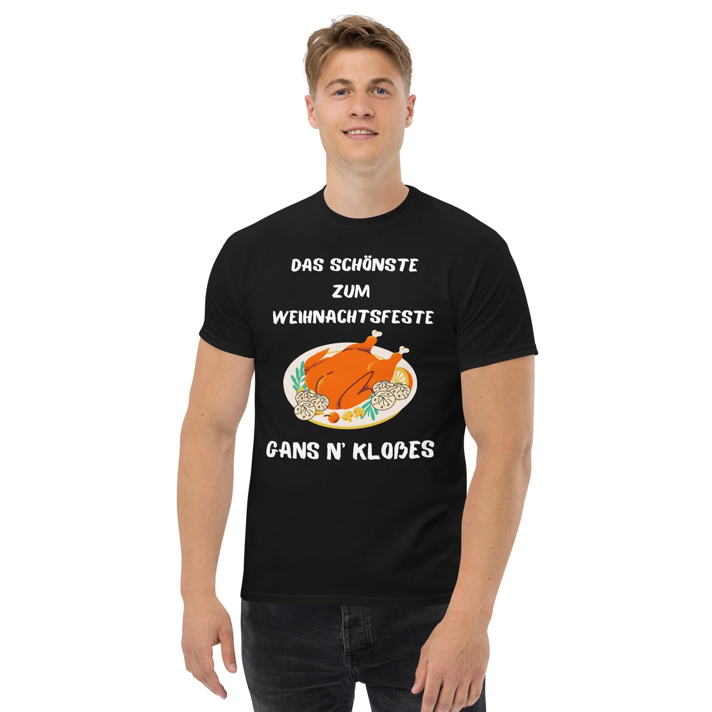 Klassisches Unisex T-Shirt Weihnachtsgans