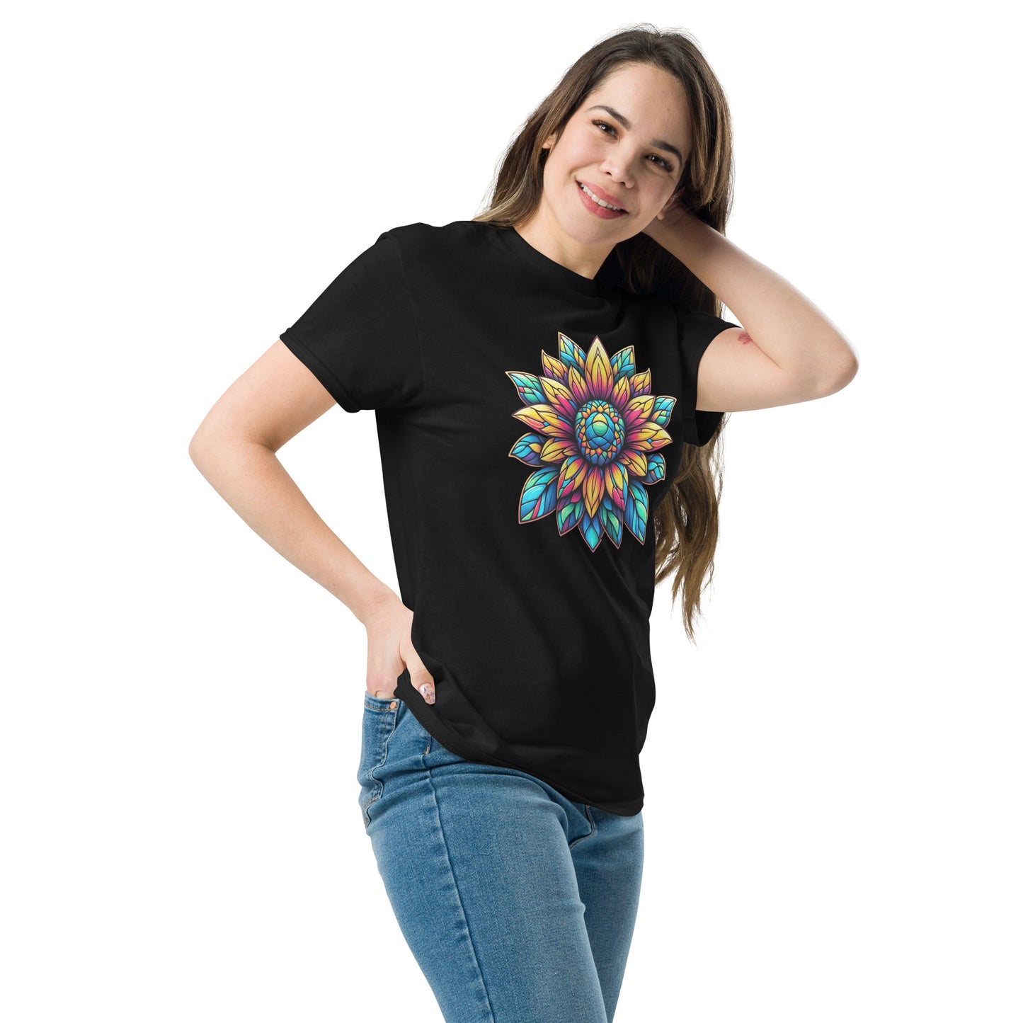 Klassisches Unisex T-Shirt - Phantasieblüte 1