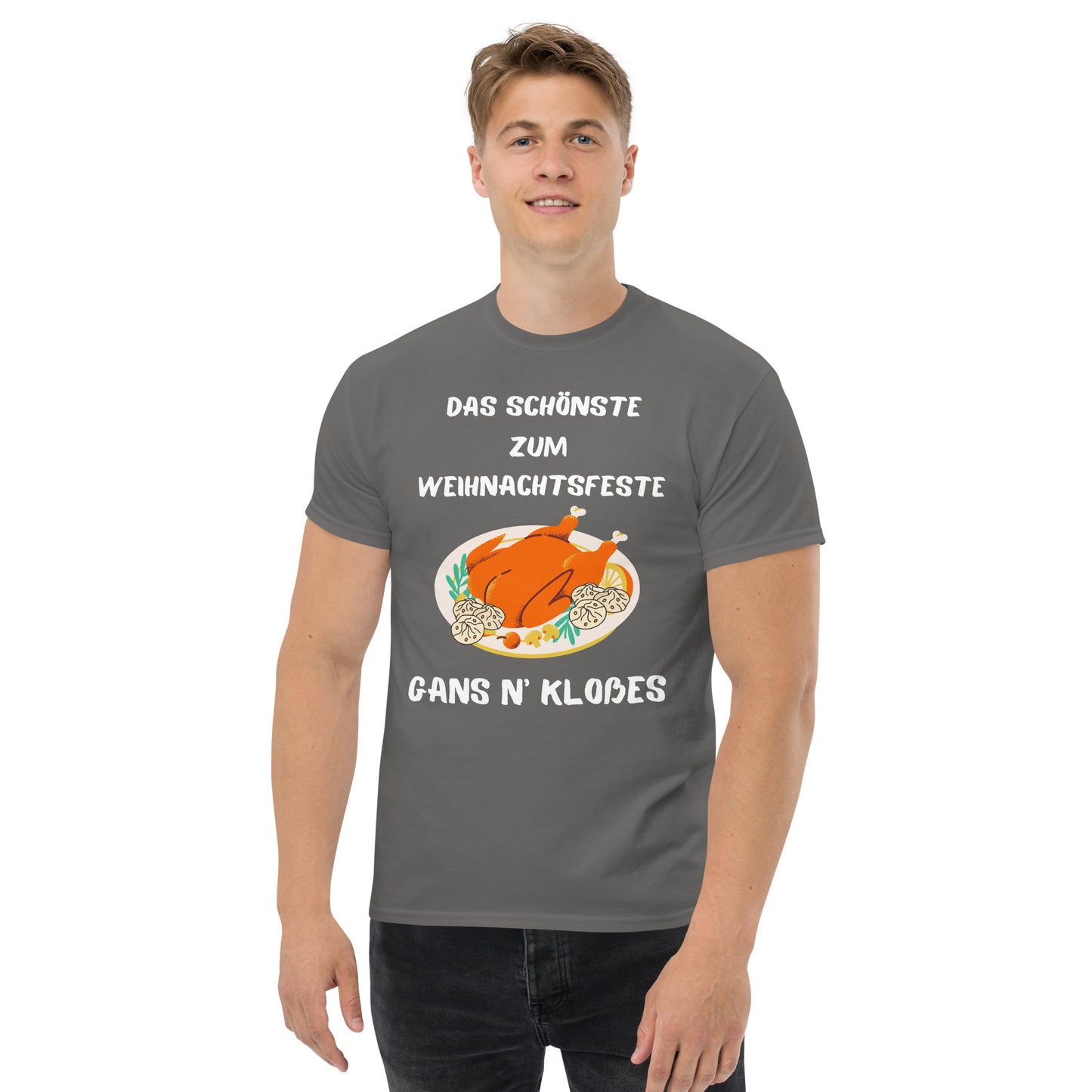 Klassisches Unisex T-Shirt Weihnachtsgans