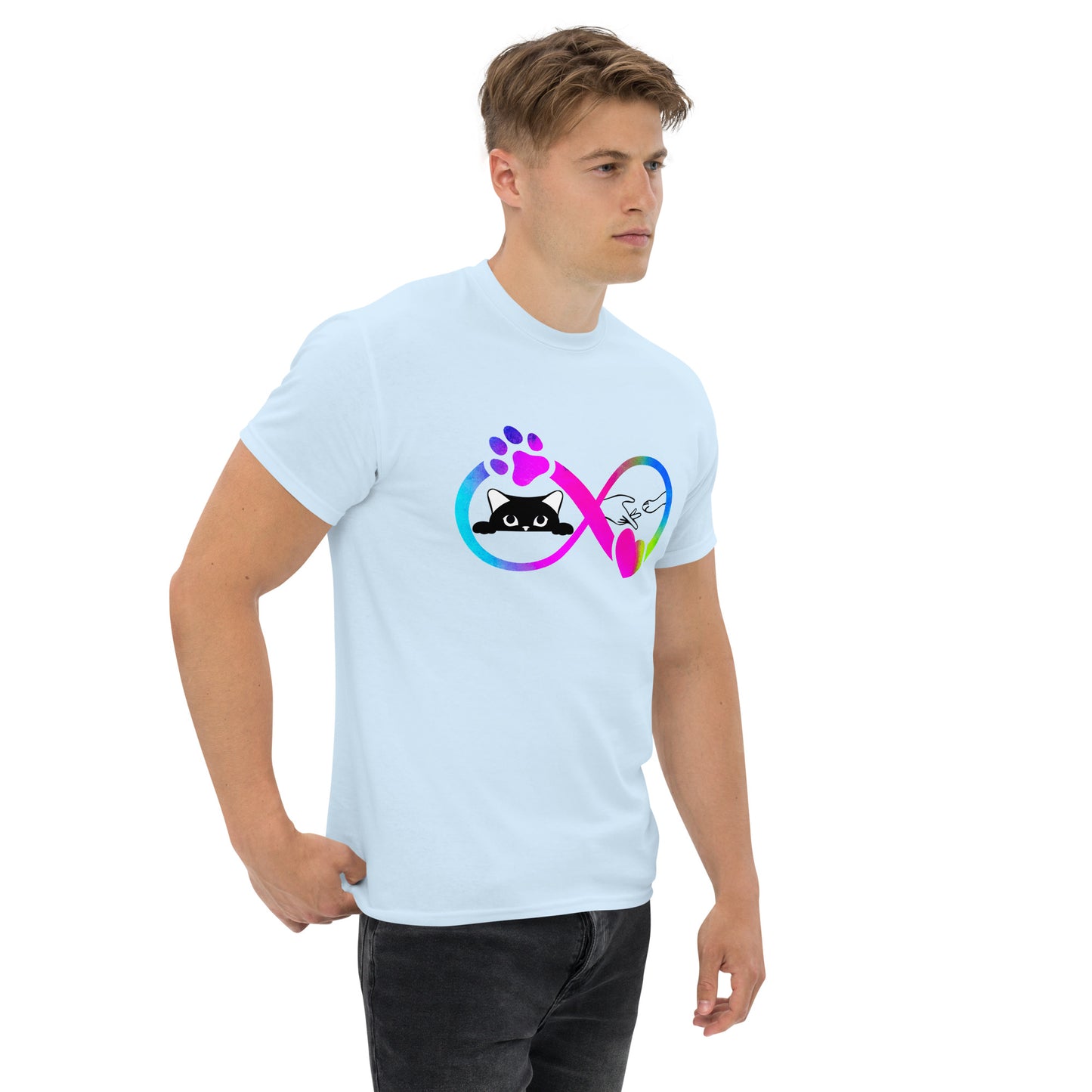 Klassisches Unisex T-Shirt-I love Cats1