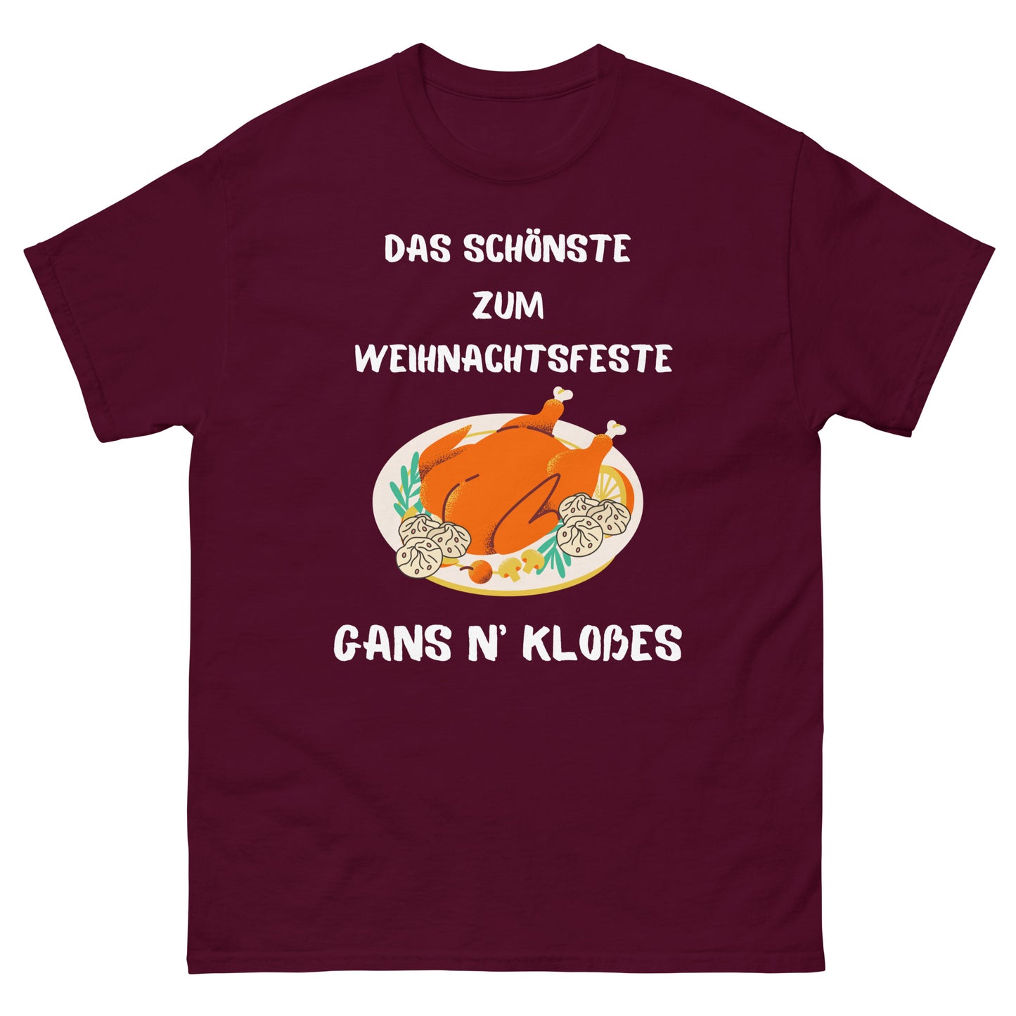 Klassisches Unisex T-Shirt Weihnachtsgans