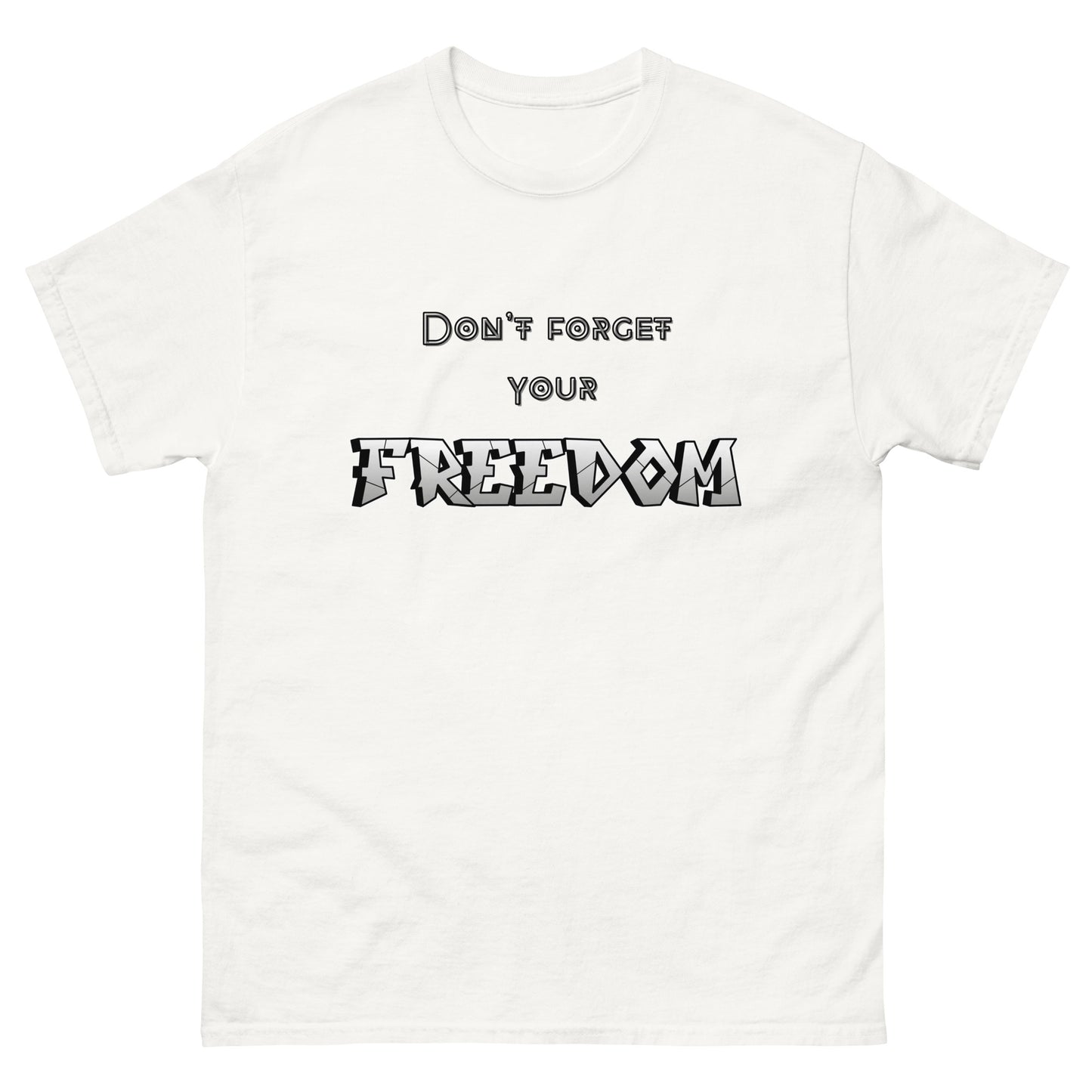 Klassisches Unisex T-Shirt - Freedom weiß