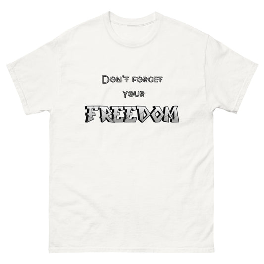 Klassisches Unisex T-Shirt - Freedom weiß