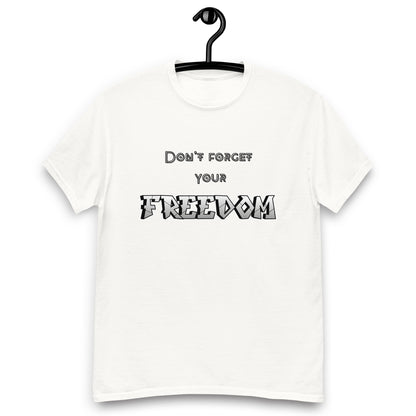 Klassisches Unisex T-Shirt - Freedom weiß