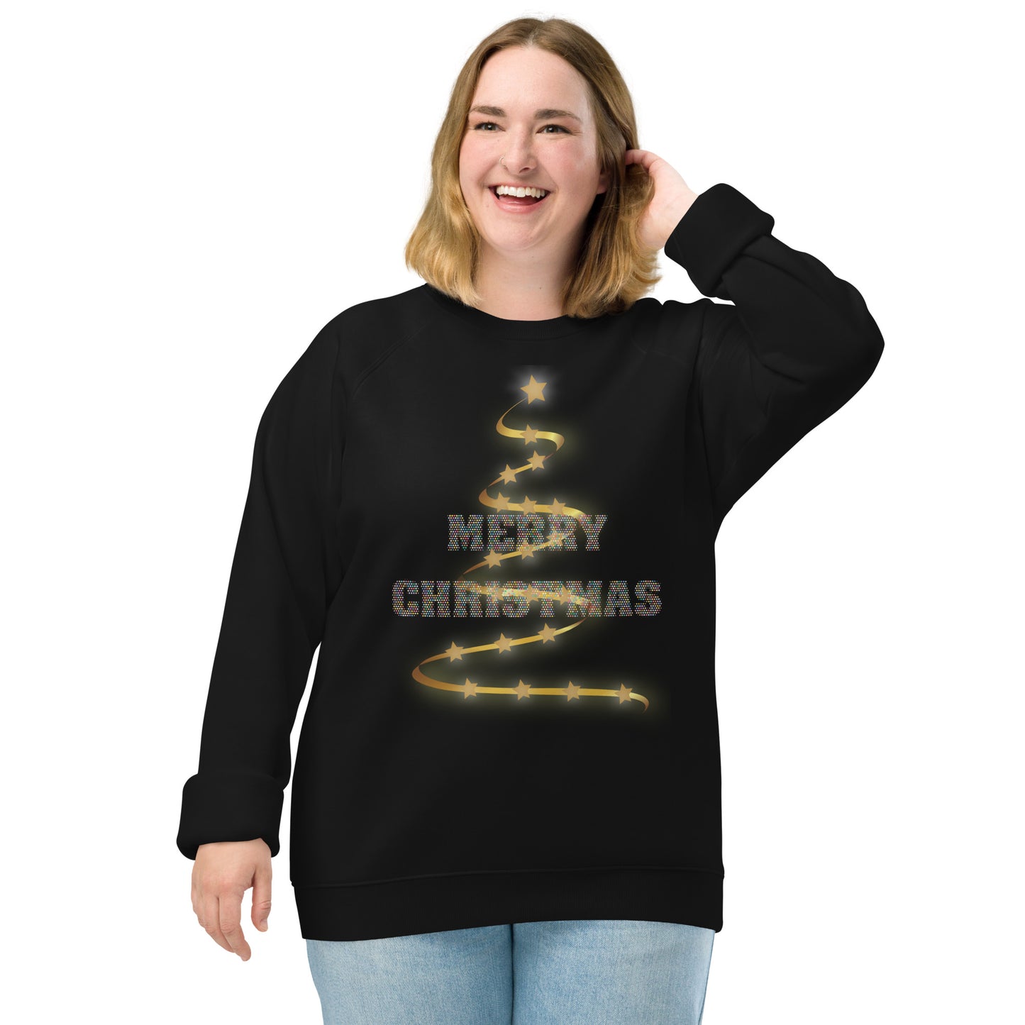 Unisex Bio-Raglan-Pullover- Merry Christmas