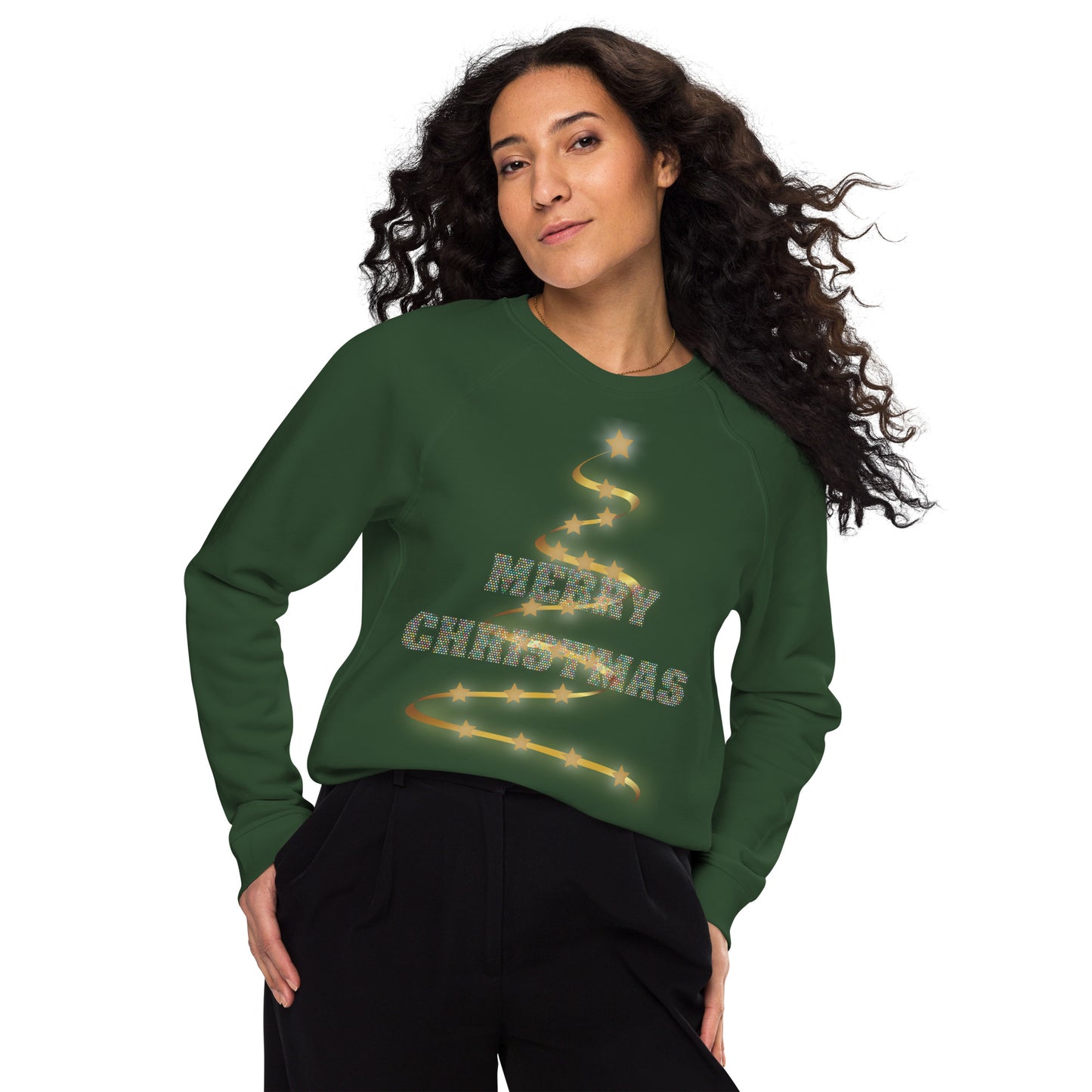 Unisex Bio-Raglan-Pullover- Merry Christmas