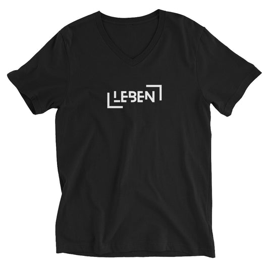 Kurzärmeliges Unisex-T-Shirt mit V-Ausschnitt