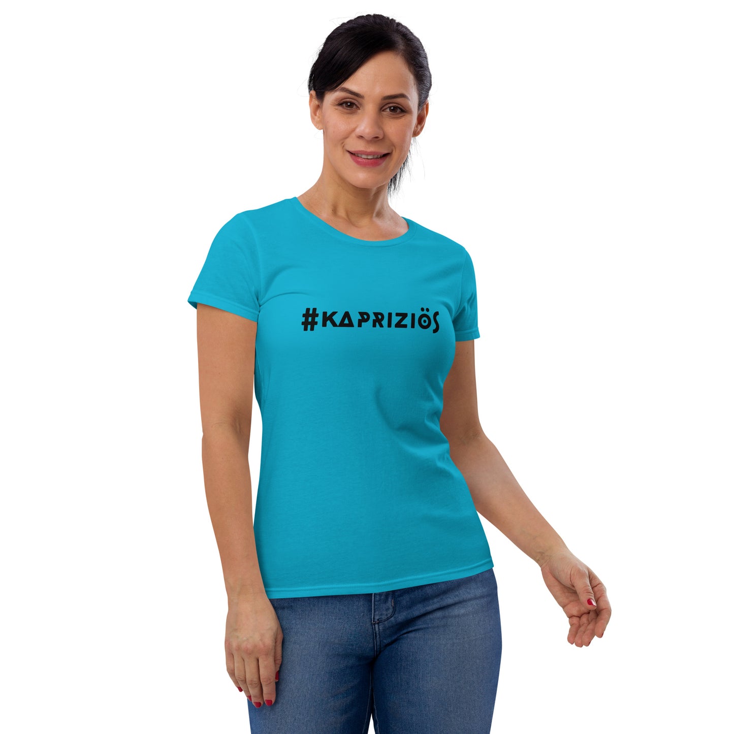 Kurzärmeliges T-Shirt für Damen - #kapriziös