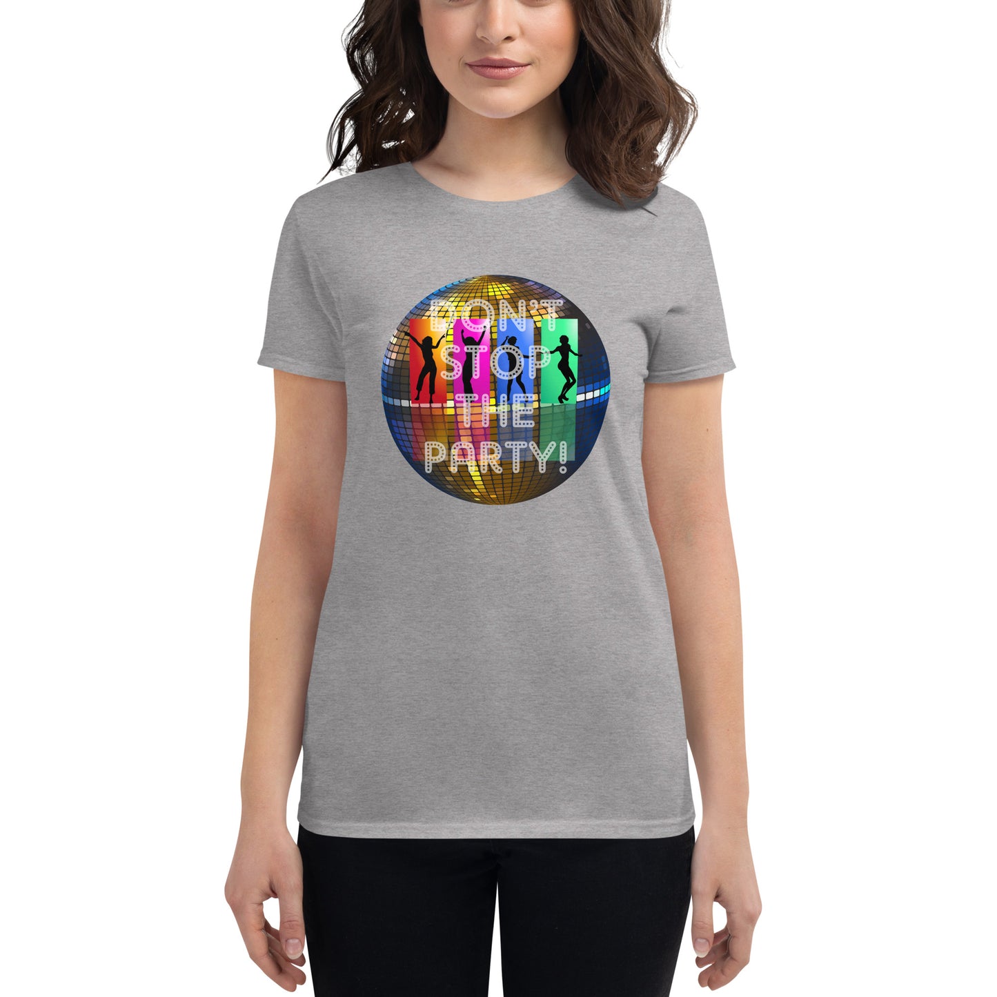 Kurzärmeliges T-Shirt für Damen - Disco Party