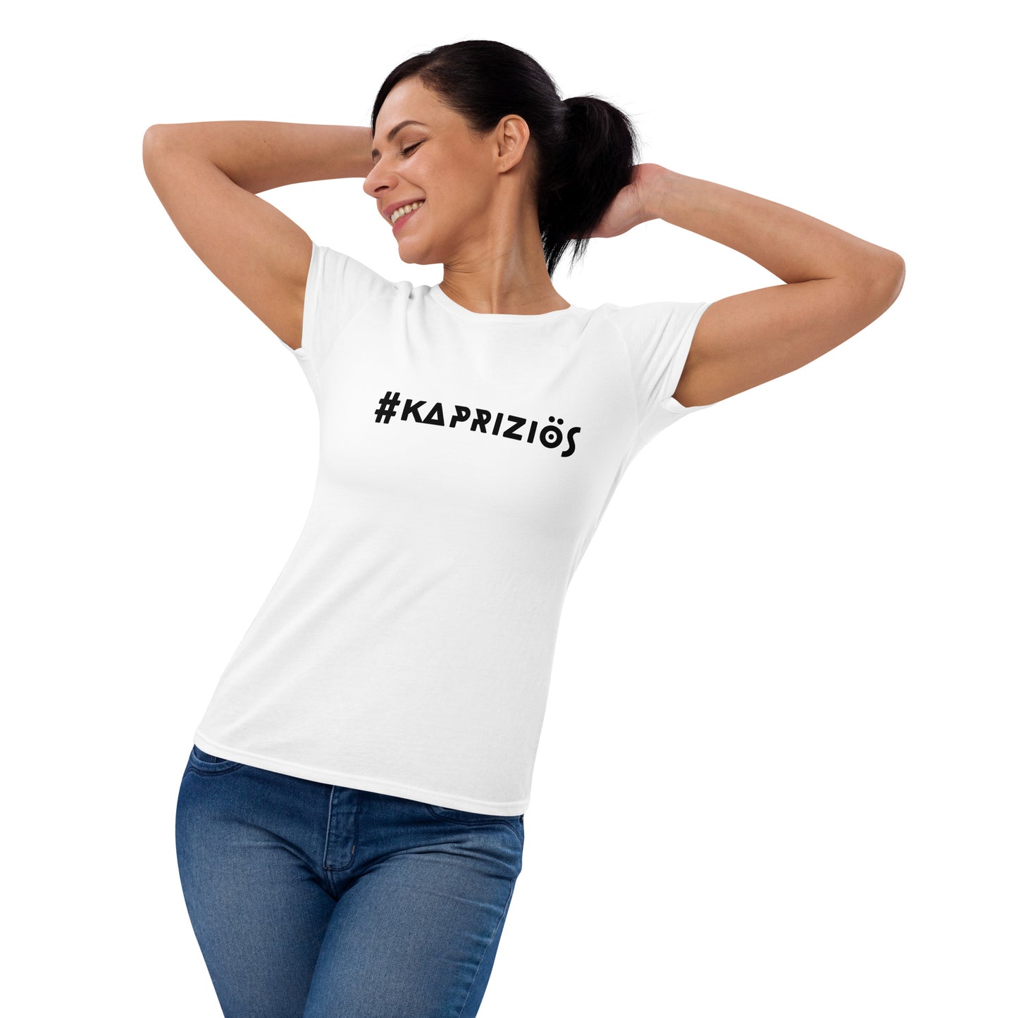 Kurzärmeliges T-Shirt für Damen - #kapriziös