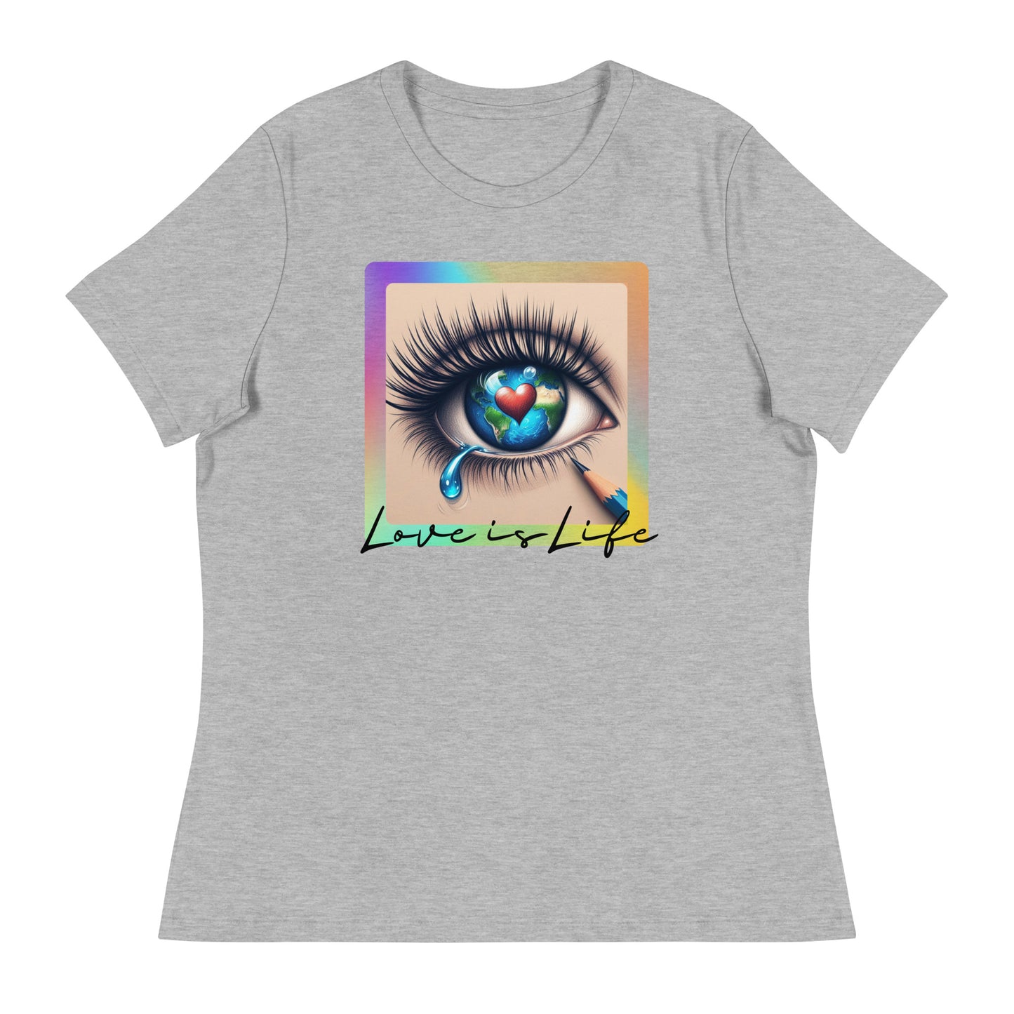 Lockeres Damen-T-Shirt - Love is Life 3