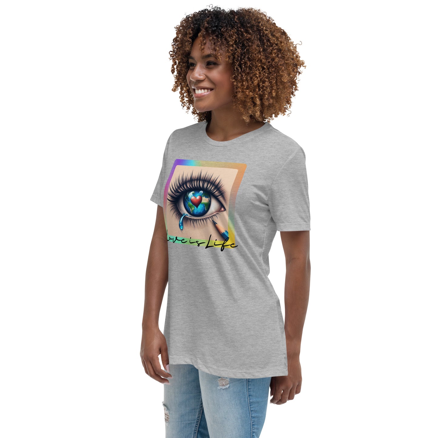 Lockeres Damen-T-Shirt - Love is Life 3