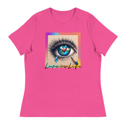 Lockeres Damen-T-Shirt - Love is Life 3