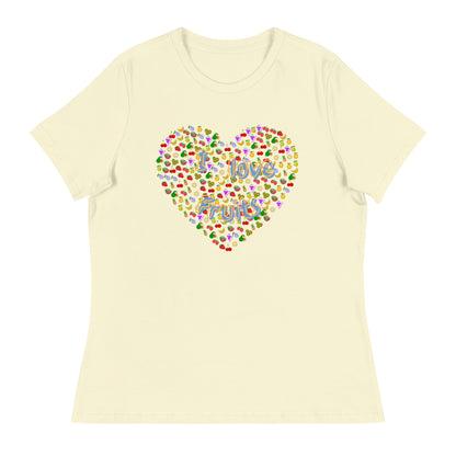 Lockeres Damen-T-Shirt:I loveFruits