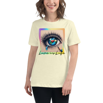 Lockeres Damen-T-Shirt - Love is Life 3