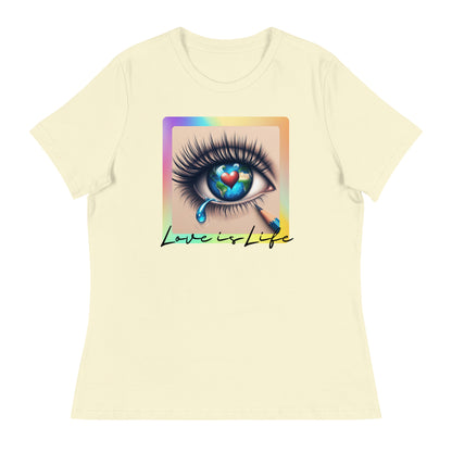 Lockeres Damen-T-Shirt - Love is Life 3