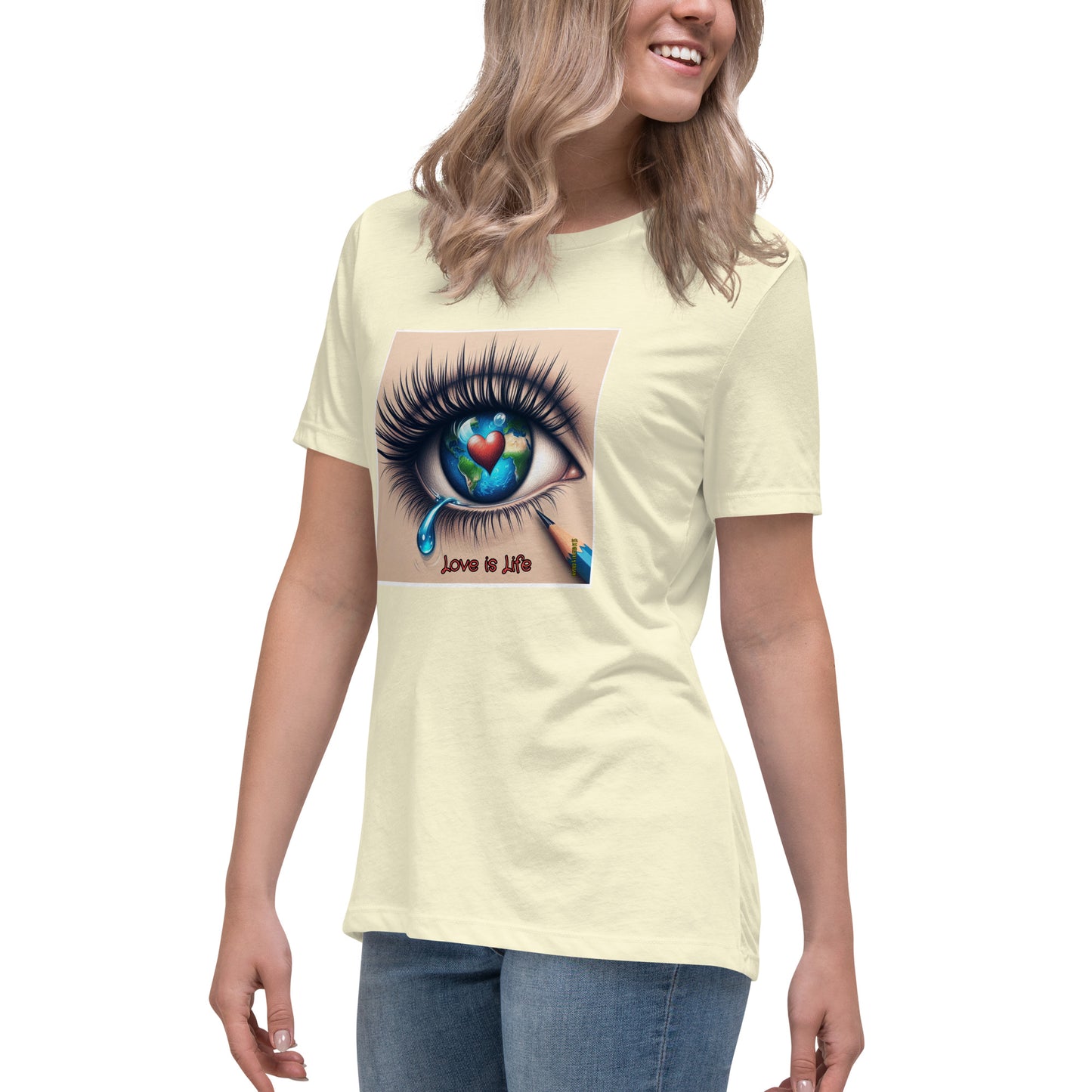 Lockeres Damen-T-Shirt: World