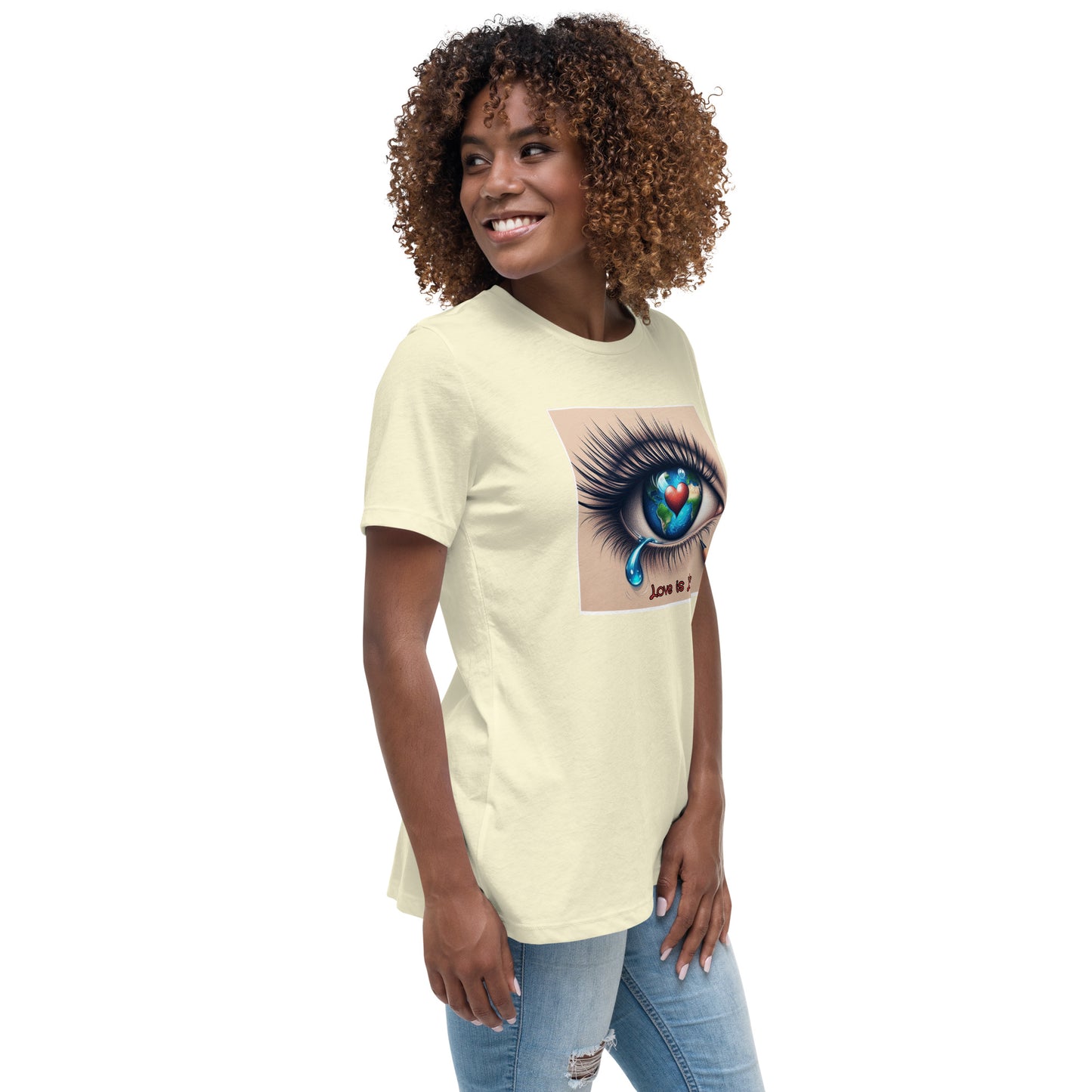 Lockeres Damen-T-Shirt: World