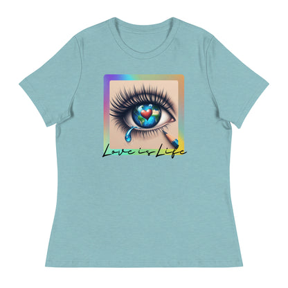 Lockeres Damen-T-Shirt - Love is Life 3