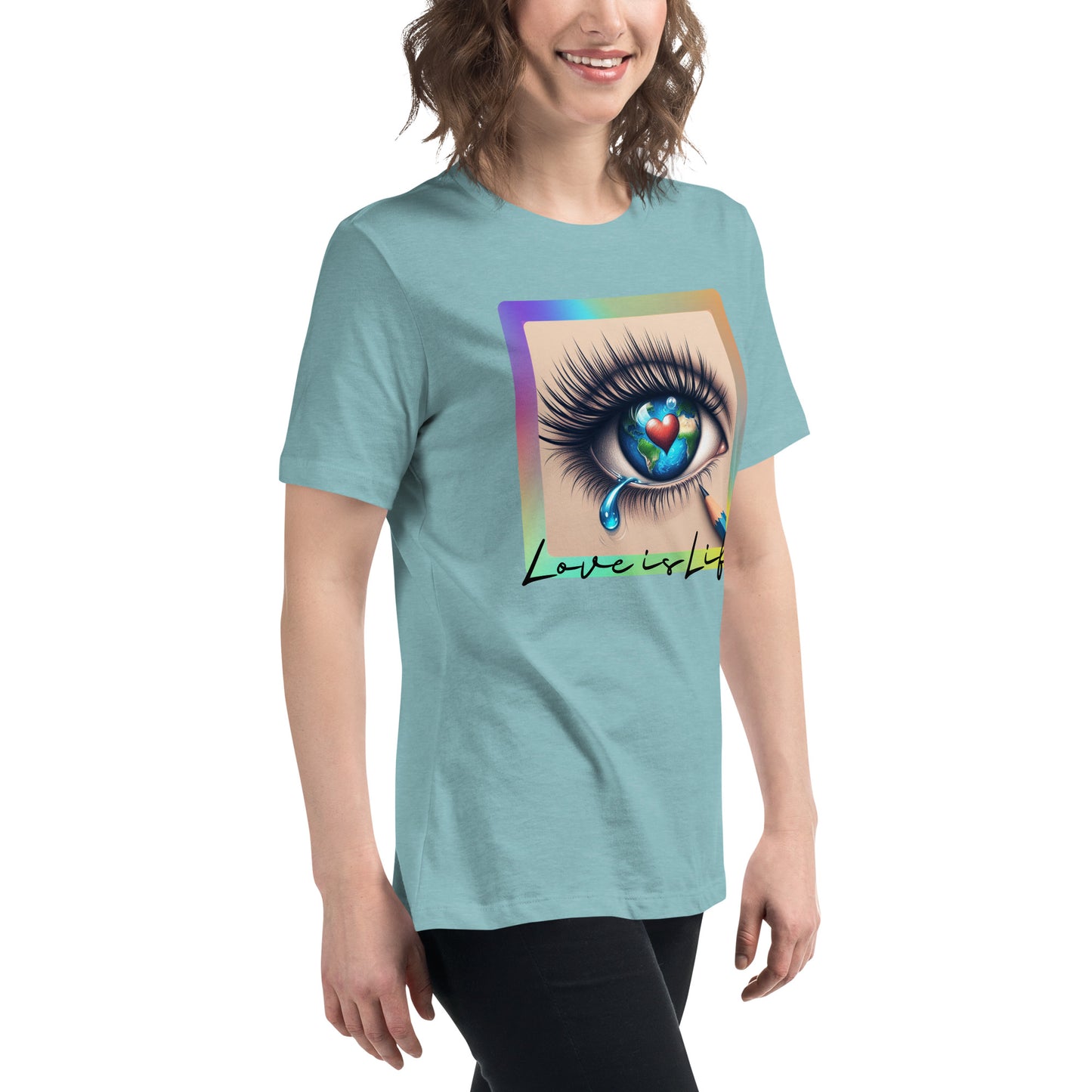 Lockeres Damen-T-Shirt - Love is Life 3