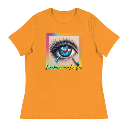 Lockeres Damen-T-Shirt - Love is Life 3