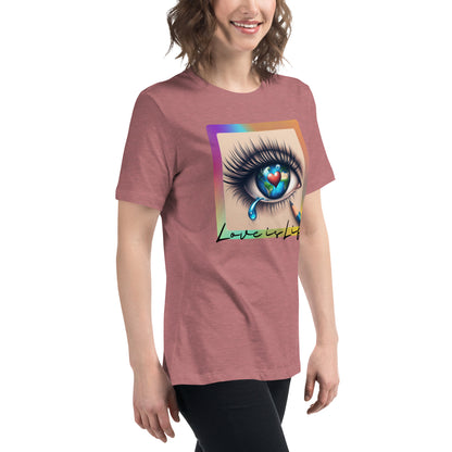 Lockeres Damen-T-Shirt - Love is Life 3